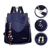 abordables Sacs à dos de Collège-Femme sac à dos Sac d&#039;Ecole Cartable sac à dos Extérieur du quotidien Couleur unie Oxford Ajustable Etanche Pendentif Noir Rouge Bleu