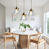 cheap Island Lights-16.5 cm Pendant Light LED Pendant Lantern Design Lamps Glass Cone Electroplated Modern Country Style Shops / Cafes Bedroom Living Room Lights 110-220/220-240V