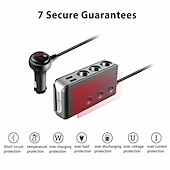 お買い得  車用充電器-シガレット ライター ソケット 4 usb 充電器 スプリッター 12v アウトレット 電源アダプター 車 新