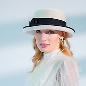 economico Cappelli da Festa-cappelli 100% lana cappello fedora casual tea party elegante con copricapo copricapo bowknot