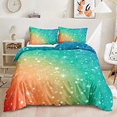 economico Set copripiumino-biancheria da letto 3d copripiumino con stampa arcobaleno set di biancheria da letto copripiumino con 1 copripiumino o copripiumino stampato ， 1 foglio ， 2 federe per letto matrimoniale / regina / re