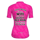abordables Maillots pour femmes-Femmes Maillot de cyclisme Graphique Drôle Manche Courte Cyclisme Maillot Top avec 3 poches arrière VTT Vélo tout terrain Cyclisme sur route Séchage Rapide Bandes réfléchissantes Poche Arrière