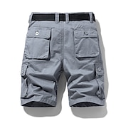preiswerte Klassiker-Herren Cargo Shorts Kurze Hosen Shorts Kurze Hosen Multi Pocket Gerade geschnitten Bedruckt Einfarbig Komfort tragbar Knielänge Outdoor Täglich Sport Stilvoll Schwarz Blau