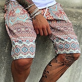 economico Vacanza-Per uomo Pantaloncini Pantaloncini estivi Bermuda Pantaloncini da spiaggia A cordoncino Stampa Stampe astratte Comfort Leggero Lunghezza del ginocchio Per eventi Spiaggia Moda Informale 1 2 Anelastico