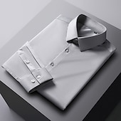 cheap Men&#039;s Dress Shirts-Men&#039;s Dress Shirt Non Iron Shirt Graphic Prints Wedding Outdoor Wine Blue-Green Black White Long Sleeve Turndown Spring &amp;  Fall Clothing Apparel