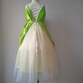 economico Costumi per bambine-Fiaba Principessa Tiana Abito da damigella Costume per festa a tema Abiti in tulle Cosplay for Ragazze Bambini Carnevale Mascherata Matrimonio Ospite di nozze