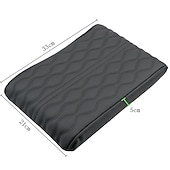 cheap Car Headrests&amp;Waist Cushions-1 Pcs Wave Embroider PU Leather Car Armrest Mat Center Console Arm Rest Protection Cushion Auto Armrests Storage Box Cover Pad