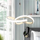 economico Luci Isola cucina-22cm 1-luce 15w mini lampada a sospensione led lampada ambiente alluminio nero bianco verniciato per soggiorno camera da letto sala da pranzo bianco caldo / bianco
