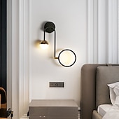 baratos Iluminação de Parede LED-lightinthebox lâmpadas de parede led 13w lâmpada led preta simplicidade moderna criativa iluminação interna luzes de parede rotação de 180 graus para quarto sala de estar corredor de escritório