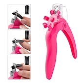 abordables Artículos para el cuidado del perro-Cortauñas acrílico, cortaúñas ajustable de acero inoxidable, cortador de puntas de uñas postizas artificiales para manicura de uñas postizas