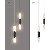 voordelige Cilinderontwerp-led hanglampen 2-lichts modern keukeneiland dimbaar led modern zwart goud mini hanglamp, slaapkamer nachtkastje zwart kleine hanglamp