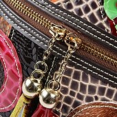 economico Borse a Tracolla-borsa a tracolla in pelle patchwork colorata da donna - borsa in stile bohémien con accenti floreali
