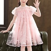 baratos Vestidos para Menina das Flores de Casamento-Princesa Até os Joelhos Vestido para Meninas das Flores Festa de Casamento Meninas Lindo Vestido de Baile Renda com Renda Estilo Praia Ajuste 3-16 anos