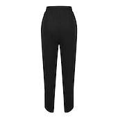 preiswerte Schlichte Hose aus Baumwollleinen-Damenhose aus Baumwollleinen mit Seitentaschen, weites Bein, locker lässig, Sommer, Herbst, Weiß, Hellblau, S, 2XL