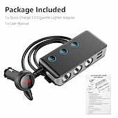 お買い得  車用充電器-シガレット ライター ソケット 4 usb 充電器 スプリッター 12v アウトレット 電源アダプター 車 新