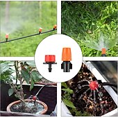 cheap Watering &amp; Irrigation-Garden Irrigation System 164FT 200 Pack Drip Irrigation Kit 1/4&quot; Blank Distribution Tubing Watering Drip Kit Automatic Irrigation Equipment for Garden Greenhouse, Flower Bed,Patio,Lawn