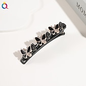 economico Accessori per acconciature-fermagli per capelli intrecciati in pietra di cristallo parkling con 3 piccoli fermagli fermaglio a becco d&#039;anatra a forma di perla fermaglio per capelli intrecciato con strass per donne/ragazze