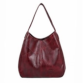 economico Borsette e borse tote-borsa tote grande in similpelle marrone da donna | borsa a tracolla casual con interno spazioso per l&#039;uso quotidiano - design alla moda e resistente
