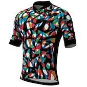 abordables Maillots pour hommes-21Grams Homme Maillot Velo Cyclisme Manche Courte Cyclisme Top avec 3 poches arrière VTT Vélo tout terrain Vélo Route Respirable Evacuation de l&#039;humidité Séchage rapide Bandes Réfléchissantes Jaune