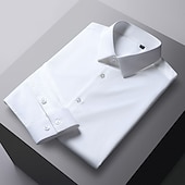 cheap Men&#039;s Dress Shirts-Men&#039;s Dress Shirt Non Iron Shirt Graphic Prints Wedding Outdoor Wine Blue-Green Black White Long Sleeve Turndown Spring &amp;  Fall Clothing Apparel