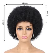 economico Parrucche storiche-parrucca anni &#039;70 parrucche afro per donne nere parrucche afro soffici rimbalzanti e morbide parrucche piene dall&#039;aspetto naturale per feste quotidiane costume cosplay parrucche di carnevale