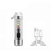 abordables Linternas-mini llavero linterna lámpara recargable antorcha súper brillante con imán camping luz uv potentes luces de iluminación portátiles