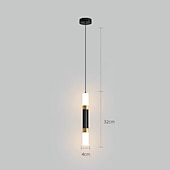 voordelige Cilinderontwerp-led hanglampen 2-lichts modern keukeneiland dimbaar led modern zwart goud mini hanglamp, slaapkamer nachtkastje zwart kleine hanglamp