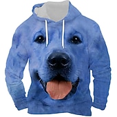 economico Stampa animale-Per uomo Cane Stampe Grafiche Felpa con Cappuccio Felpe con cappuccio Felpa Streetwear Designer Manica Lunga Con Cappuccio Quotidiano Sportivo Nero Rosso Stampato Primavera &amp; Autunno progettista