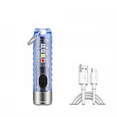 abordables Linternas-mini llavero linterna lámpara recargable antorcha súper brillante con imán camping luz uv potentes luces de iluminación portátiles