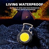 cheap Camping Lights &amp; Lanterns-Mini Flashlight Camping Light Lantern Super Bright COB Keychain Work Light Floodlight with Strong Magnet and Clip Waterproof