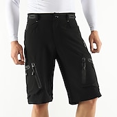 cheap Men&#039;s Shorts, Tights &amp; Pants-Arsuxeo Men&#039;s Cycling MTB Shorts Bike Shorts Bike Shorts Baggy Shorts Relaxed Fit Mountain Bike MTB Road Bike Cycling Sports Breathable Quick Dry Waterproof Zipper Black / Orange Dark Blue+Black