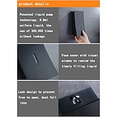 お買い得  ソープディスペンサー-シャワー用シャンプーディスペンサー、ウォールマウントソープ/シャンプー/ローションシャワーディスペンサーシステムクールマットブラックコンストラクションABS 1pcウォールマウントプッシュボタンハンドウォッシュマシン450ml