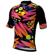 abordables Maillots pour hommes-21Grams Homme Maillot Velo Cyclisme Manche Courte Cyclisme Top avec 3 poches arrière VTT Vélo tout terrain Vélo Route Respirable Evacuation de l&#039;humidité Séchage rapide Bandes Réfléchissantes Jaune