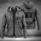 levne Halloween mikiny a svetry-Pánské Lebky Grafické tisky Kapuce Kapucky Mikina Šik ven Designové Dlouhý rukáv Kapuce Sporty a outdoor Denní Sport Rubínově červená Vodní modrá Zip Tisk Jaro &amp; podzim Návrhář