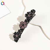 economico Accessori per acconciature-fermagli per capelli intrecciati in pietra di cristallo parkling con 3 piccoli fermagli fermaglio a becco d&#039;anatra a forma di perla fermaglio per capelli intrecciato con strass per donne/ragazze