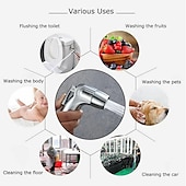 cheap Bidet Faucets-Handheld Toilet Bidet Sprayer Set Kit Stainless Steel Hand Bidet Faucet for Bathroom Handheld Shower Head Nozzle Hose Set Toilet Sprinkler Docking Hand Shower Head Handheld Toilet Sprayer Accessories