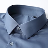 cheap Men&#039;s Dress Shirts-Men&#039;s Dress Shirt Non Iron Shirt Graphic Prints Wedding Outdoor Wine Blue-Green Black White Long Sleeve Turndown Spring &amp;  Fall Clothing Apparel