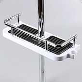economico organizzatore del bagno-pratico portaoggetti per asta da bagno portaoggetti per doccia organizzatore mensole per bagno vassoio per shampoo doccia supporto per soffione doccia a un livello