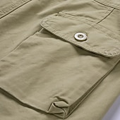 preiswerte Klassiker-Herren Cargo Shorts Kurze Hosen Shorts Kurze Hosen Multi Pocket Gerade geschnitten Bedruckt Einfarbig Komfort tragbar Knielänge Outdoor Täglich Sport Stilvoll Schwarz Blau