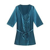 preiswerte Morgenröcke-Herren Morgenmantel Bademantel Einfarbig Stilvoll Casual Heim Täglich Bett Polyester Atmungsaktiv Weich Kapuzenpullover Langarm Frühling Sommer Weiß Rosa