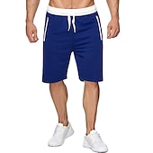 cheap Sweat Shorts-Men&#039;s Athletic Shorts Active Shorts Sweat Shorts Pocket Drawstring Solid Colored Comfort Wearable Knee Length Outdoor Daily Streetwear Casual Black Wine Micro-elastic