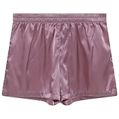 billiga Sov botten-Herr Vardagsklädsel Pyjamasshorts Slät Ledigt Komfort Hem Dagligen Säng Polyester Andningsfunktion Mjuk Elastisk midja Vår Sommar Ljusrosa Svart