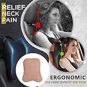 abordables Rellenos de almohadas-almohada para el cuello de espuma viscoelástica para el reposacabezas del coche