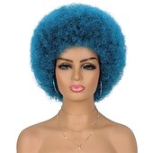 economico Parrucche storiche-parrucca anni &#039;70 parrucche afro per donne nere parrucche afro soffici rimbalzanti e morbide parrucche piene dall&#039;aspetto naturale per feste quotidiane costume cosplay parrucche di carnevale