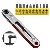 cheap Screwdrivers-Hexagon Ratchet Spanner 1/4 Inch Mini Ratchet Wrench Screwdriver With Batch Head Set Spanner Screwdriver Hand Repair Tools