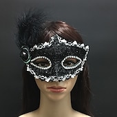 preiswerte Maske-Prinzessin Halloween Maske / Venezianische Maske / Maskenmaske Karnevalsmaske Vintage Halbgesicht Erwachsene Damen / Weiblich Karneval / Maskerade Party Maskerade Karneval von Venedig Einfache