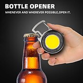 cheap Camping Lights &amp; Lanterns-Mini Flashlight Camping Light Lantern Super Bright COB Keychain Work Light Floodlight with Strong Magnet and Clip Waterproof