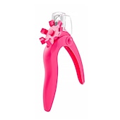 abordables Artículos para el cuidado del perro-Cortauñas acrílico, cortaúñas ajustable de acero inoxidable, cortador de puntas de uñas postizas artificiales para manicura de uñas postizas