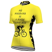 abordables Maillots pour femmes-Femmes Maillot de cyclisme Graphique Drôle Manche Courte Cyclisme Maillot Top avec 3 poches arrière VTT Vélo tout terrain Cyclisme sur route Séchage Rapide Bandes réfléchissantes Poche Arrière