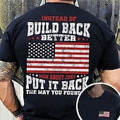 Veterans Day Men's Patriot Patriotic Veteran Graphic Prints National Flag T shirt Casual Style Cotton Short Sleeves Graphic Shirt Black Wine Navy Blue Comfortable Tee Street Vacation Fashion 10